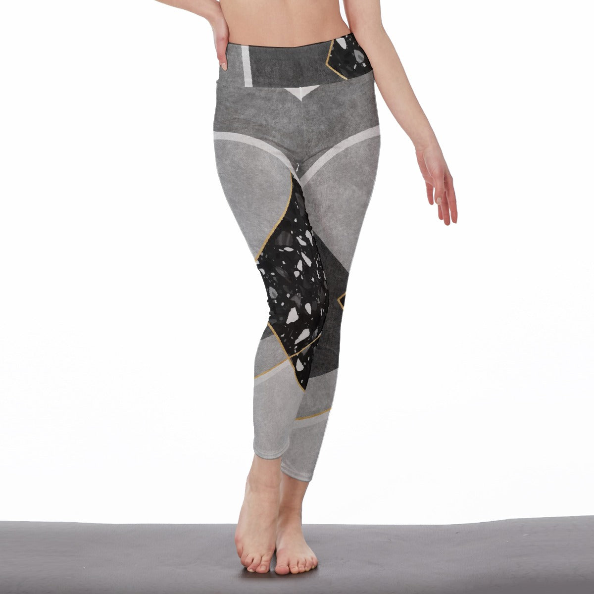 All-Over Print Women's High Waist Leggings | Side Stitch Closure