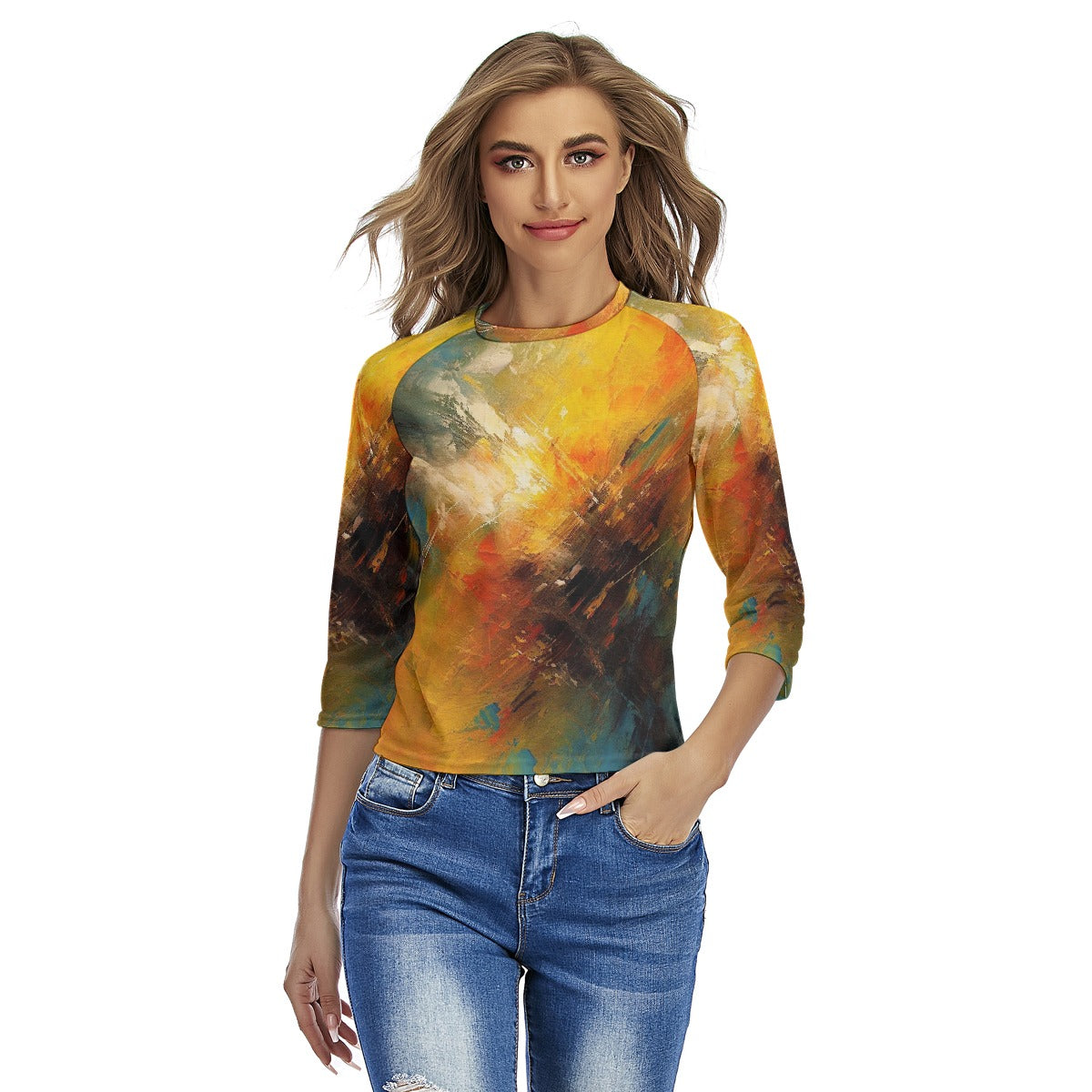 All-Over Print Women's Raglan Sleeves T-shirts