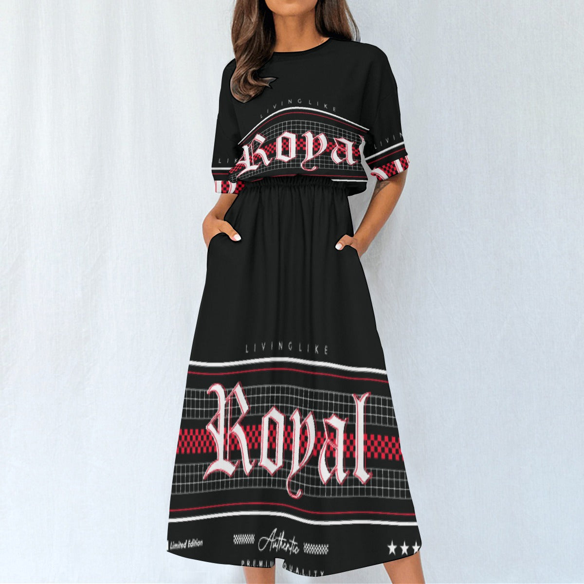 All-Over Print Women's Elastic Waist Dress