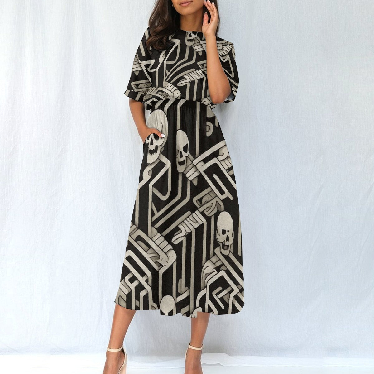 All-Over Print Women's Elastic Waist Dress