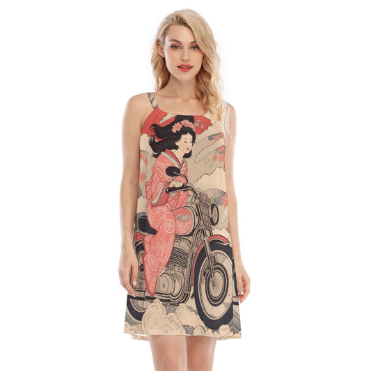 All-Over Print Women's O-neck Cami Dress