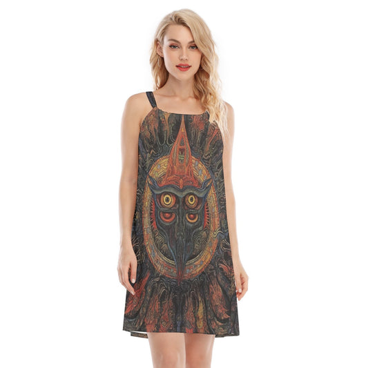 All-Over Print Women's O-neck Cami Dress