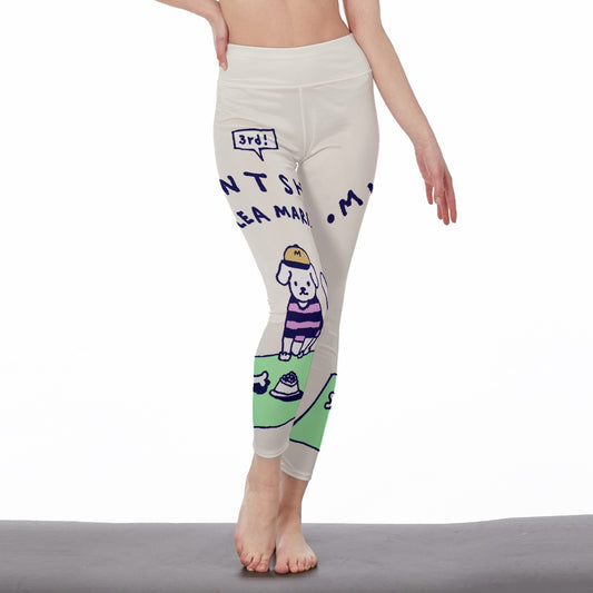 All-Over Print Women's High Waist Leggings | Side Stitch Closure