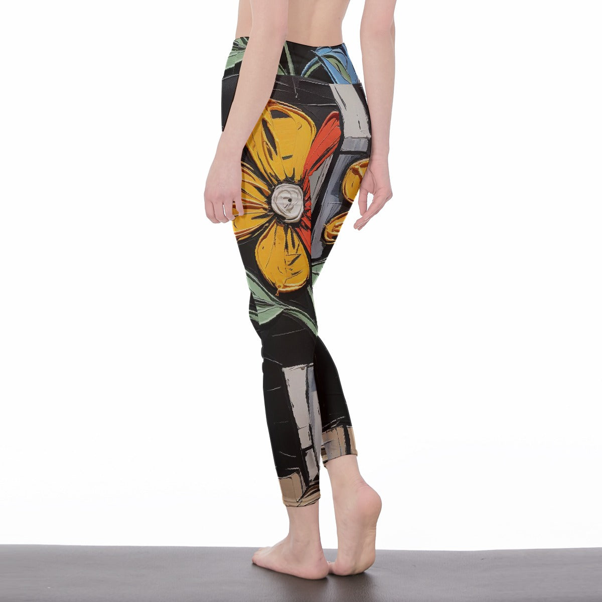 All-Over Print Women's High Waist Leggings | Side Stitch Closure