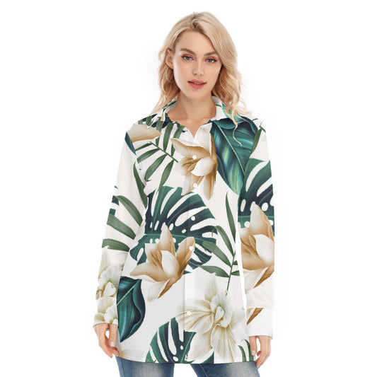 All-Over Print Women's Long Shirt