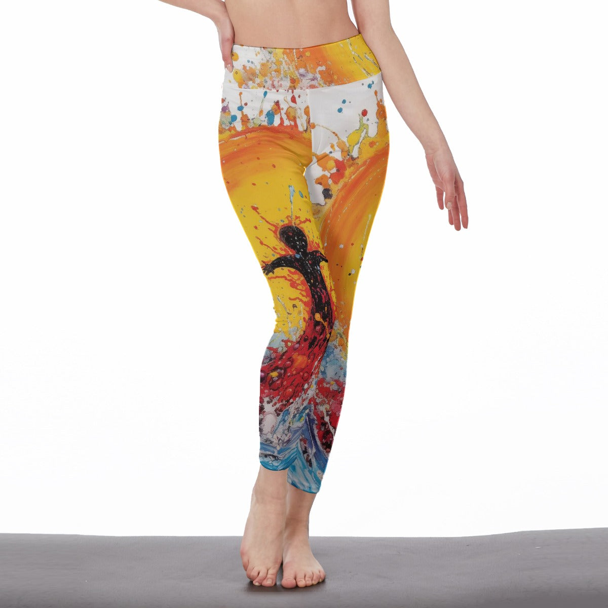 All-Over Print Women's High Waist Leggings | Side Stitch Closure