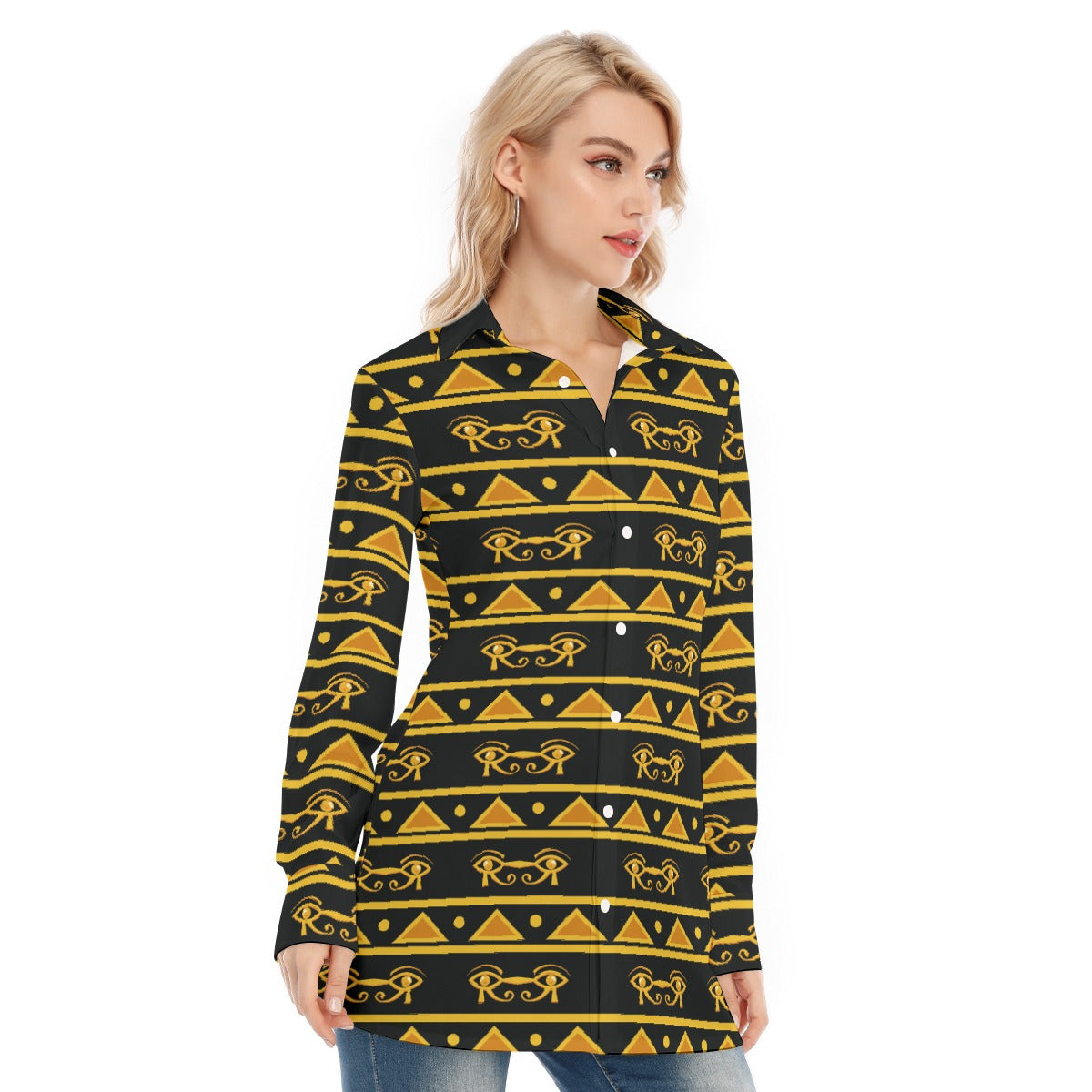 All-Over Print Women's Long Shirt