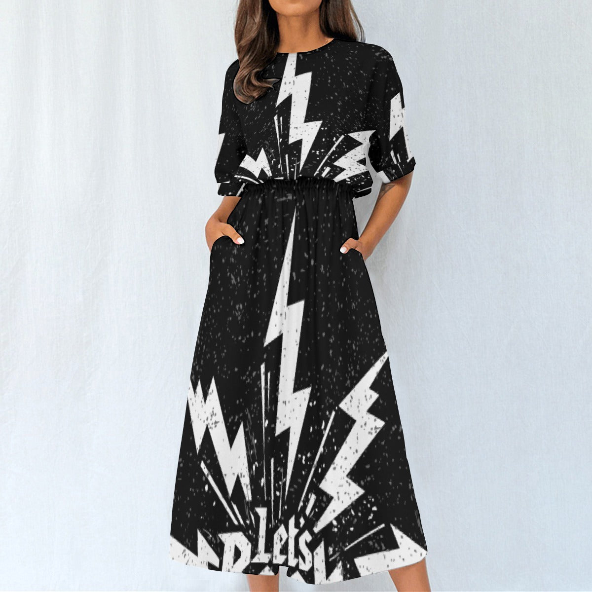 All-Over Print Women's Elastic Waist Dress