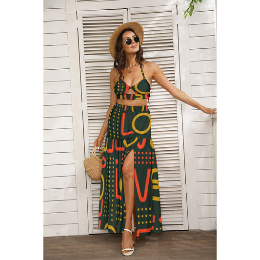 All-Over Print Women's Tie Back Wrap Dress