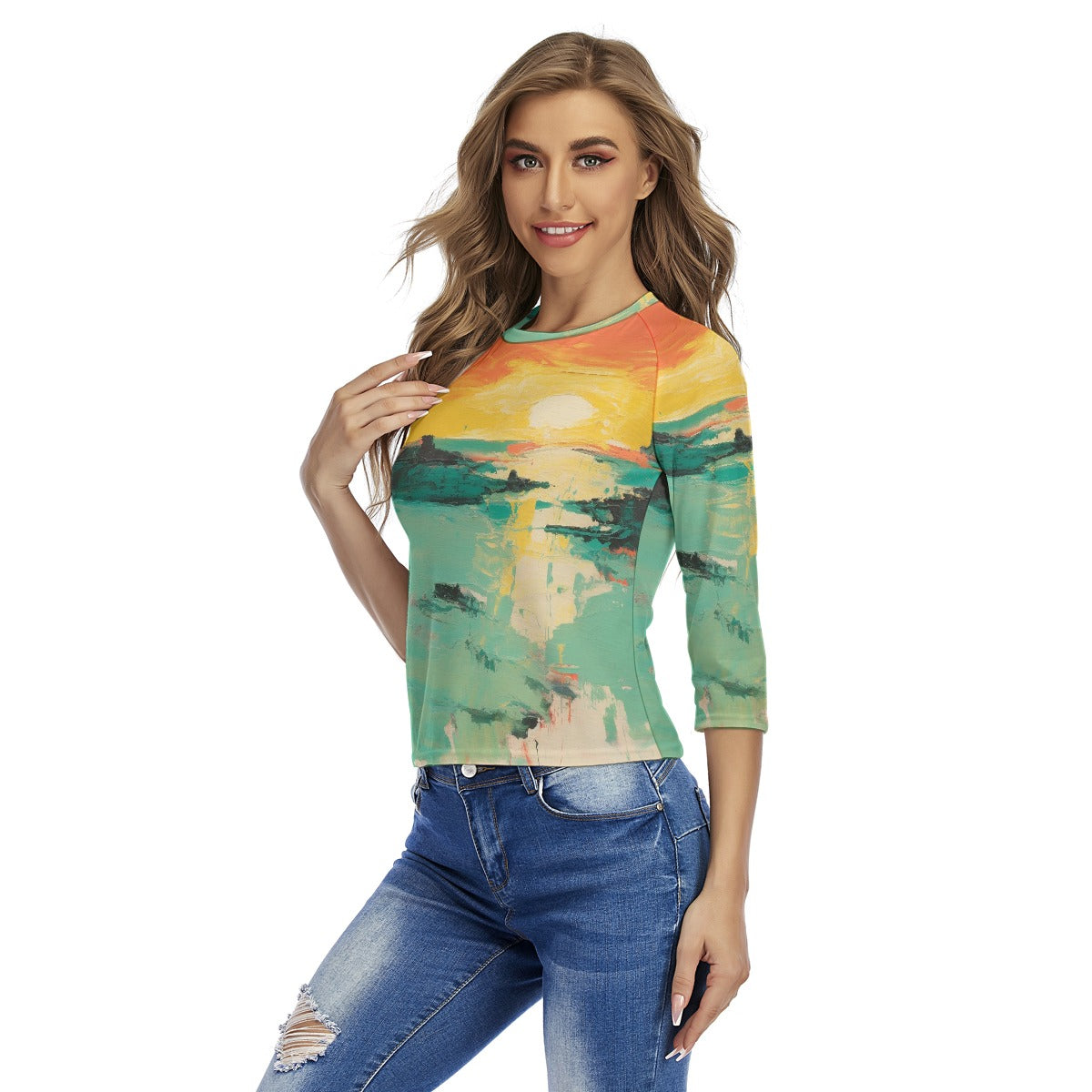 All-Over Print Women's Raglan Sleeves T-shirts