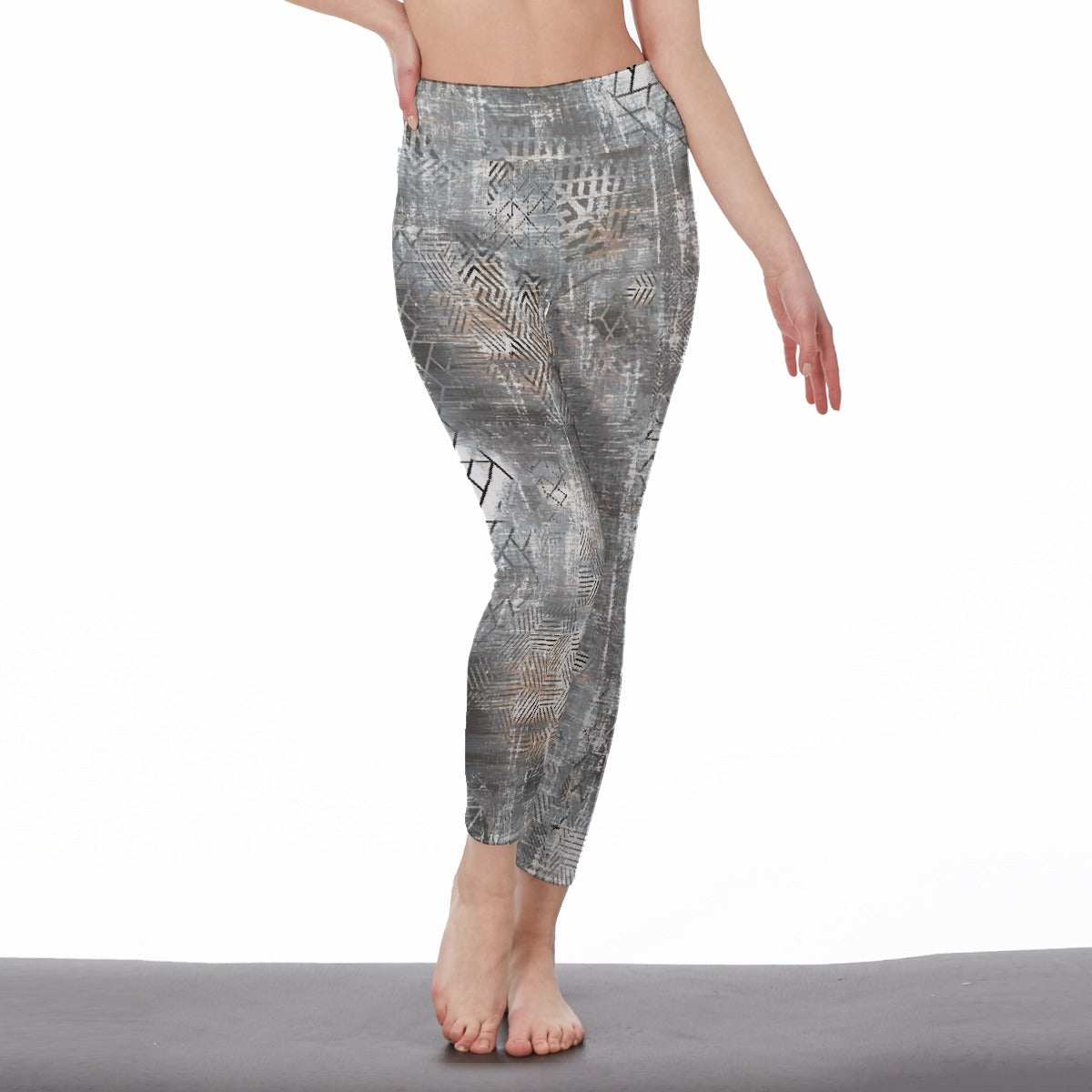 All-Over Print Women's High Waist Leggings | Side Stitch Closure