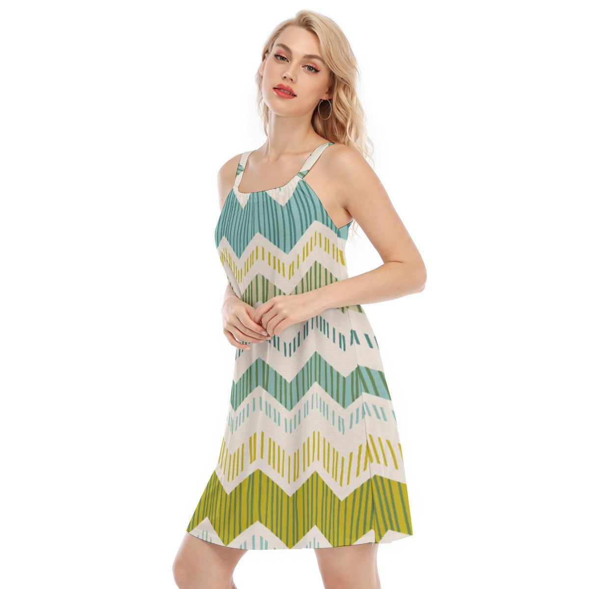 All-Over Print Women's O-neck Cami Dress