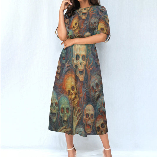 All-Over Print Women's Elastic Waist Dress