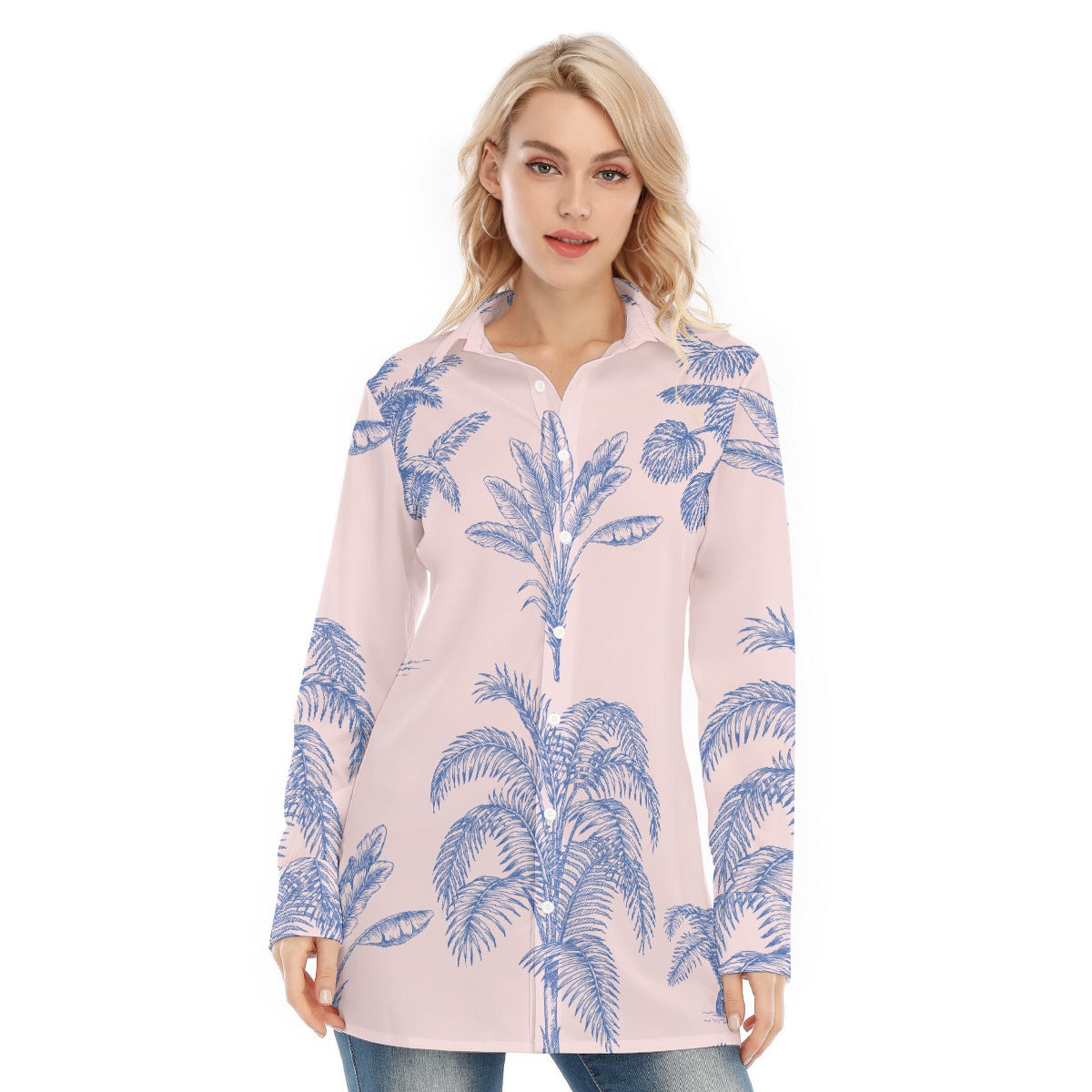 All-Over Print Women's Long Shirt