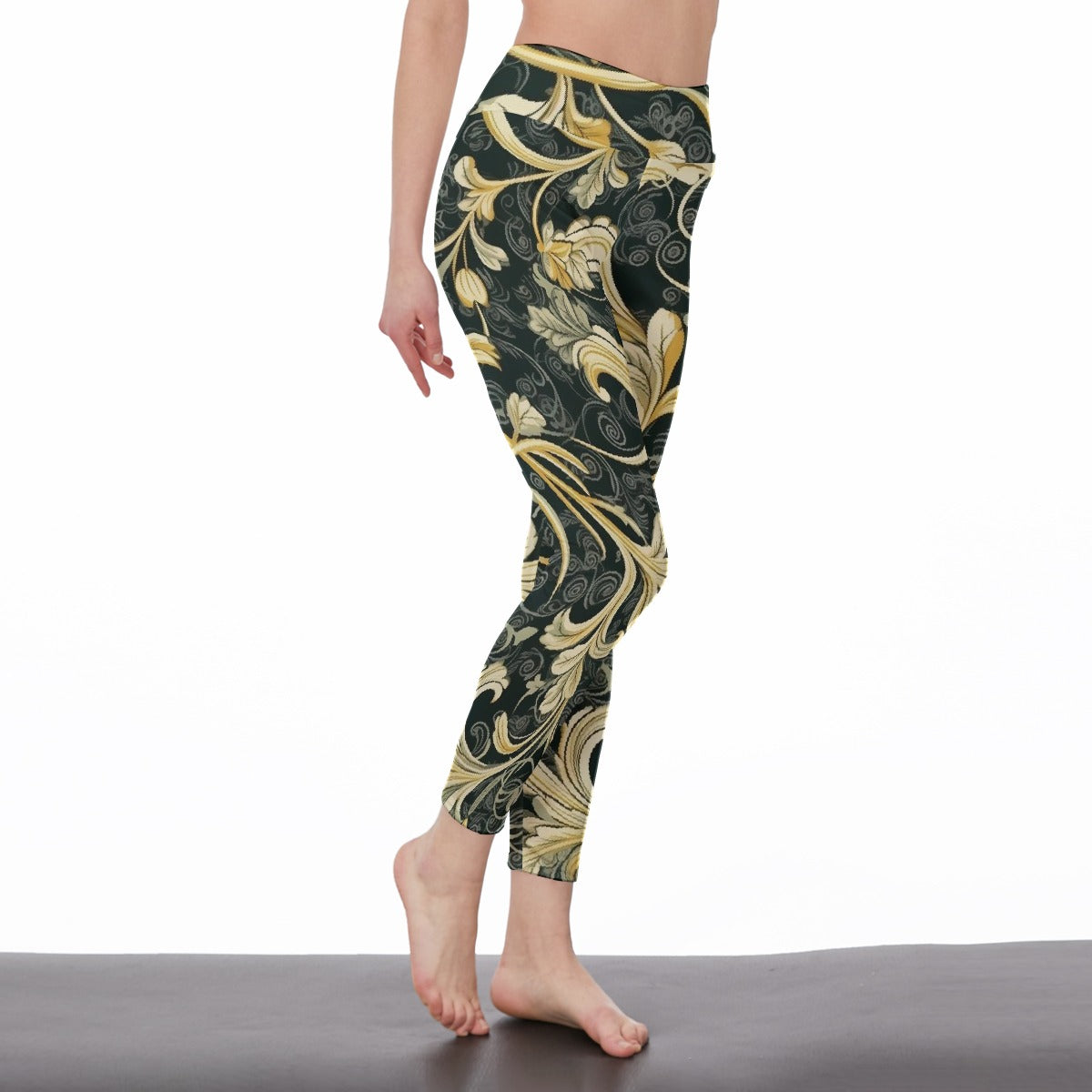 All-Over Print Women's High Waist Leggings | Side Stitch Closure