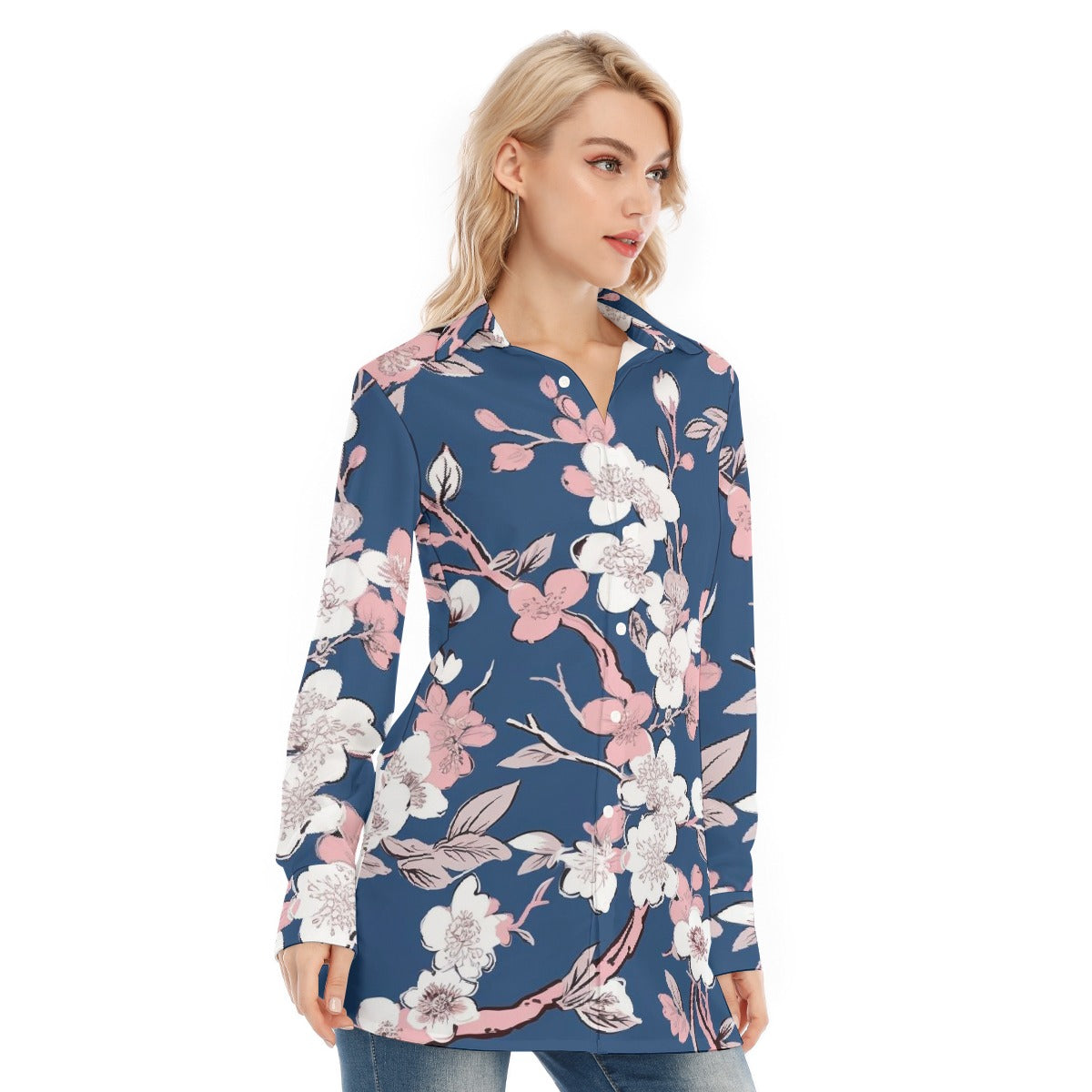 All-Over Print Women's Long Shirt