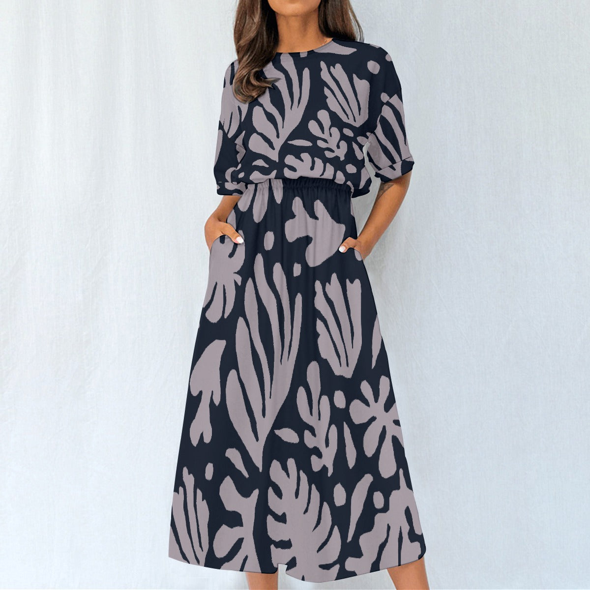 All-Over Print Women's Elastic Waist Dress