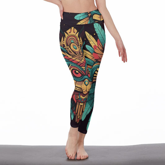 All-Over Print Women's High Waist Leggings | Side Stitch Closure