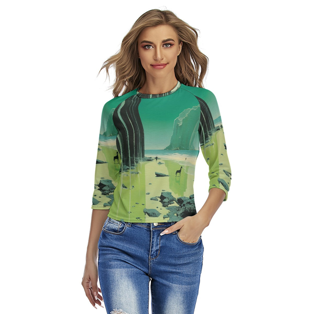 All-Over Print Women's Raglan Sleeves T-shirts