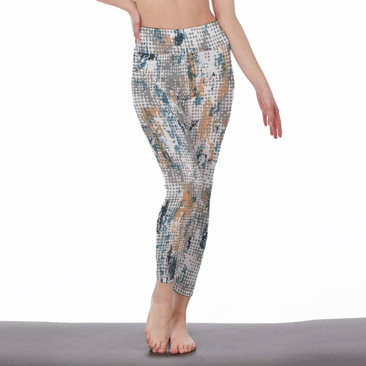 All-Over Print Women's High Waist Leggings | Side Stitch Closure