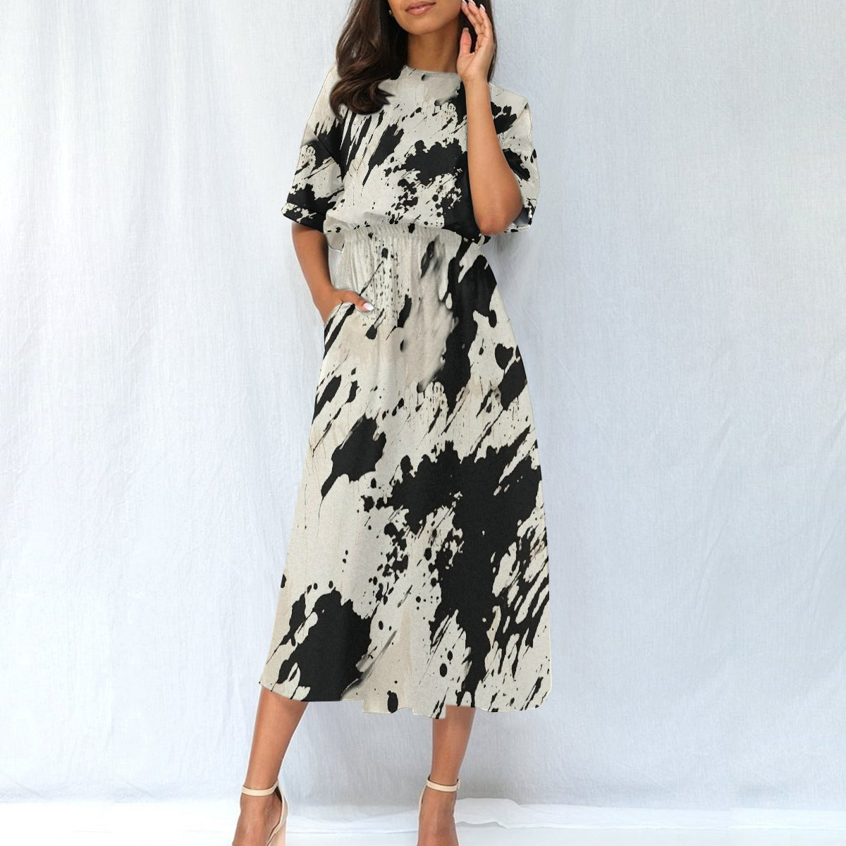 All-Over Print Women's Elastic Waist Dress