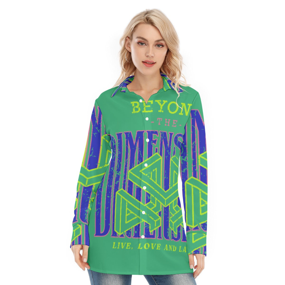 All-Over Print Women's Long Shirt