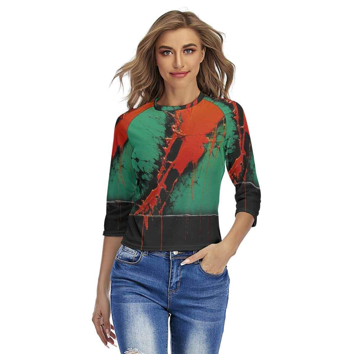 All-Over Print Women's Raglan Sleeves T-shirts