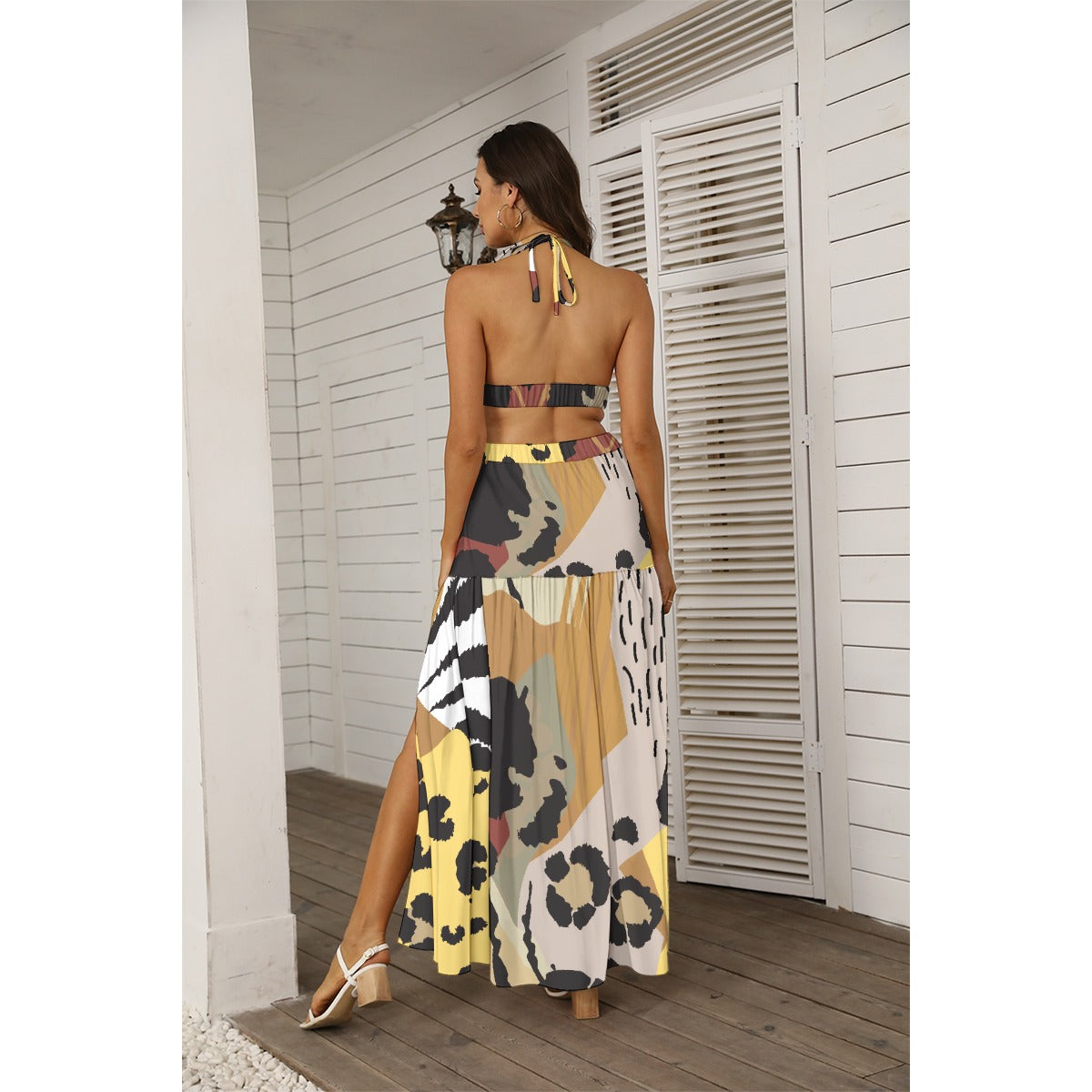 All-Over Print Women's Tie Back Wrap Dress