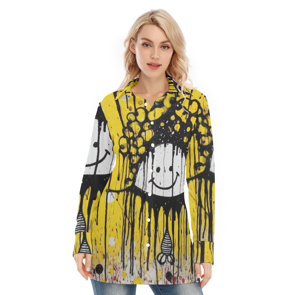 All-Over Print Women's Long Shirt