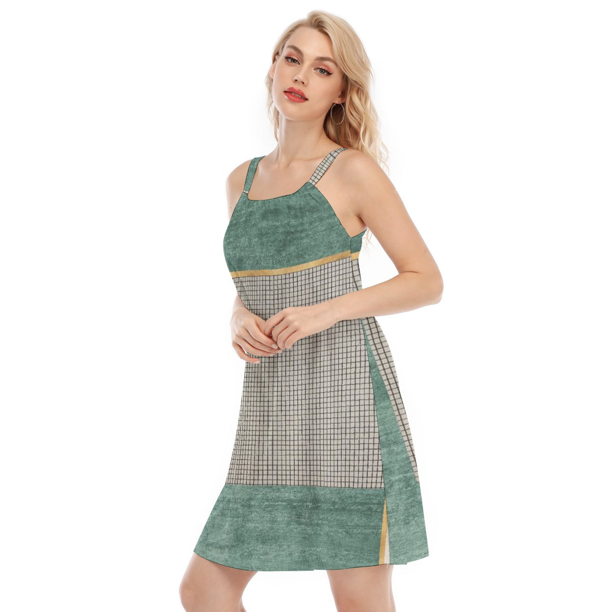 All-Over Print Women's O-neck Cami Dress