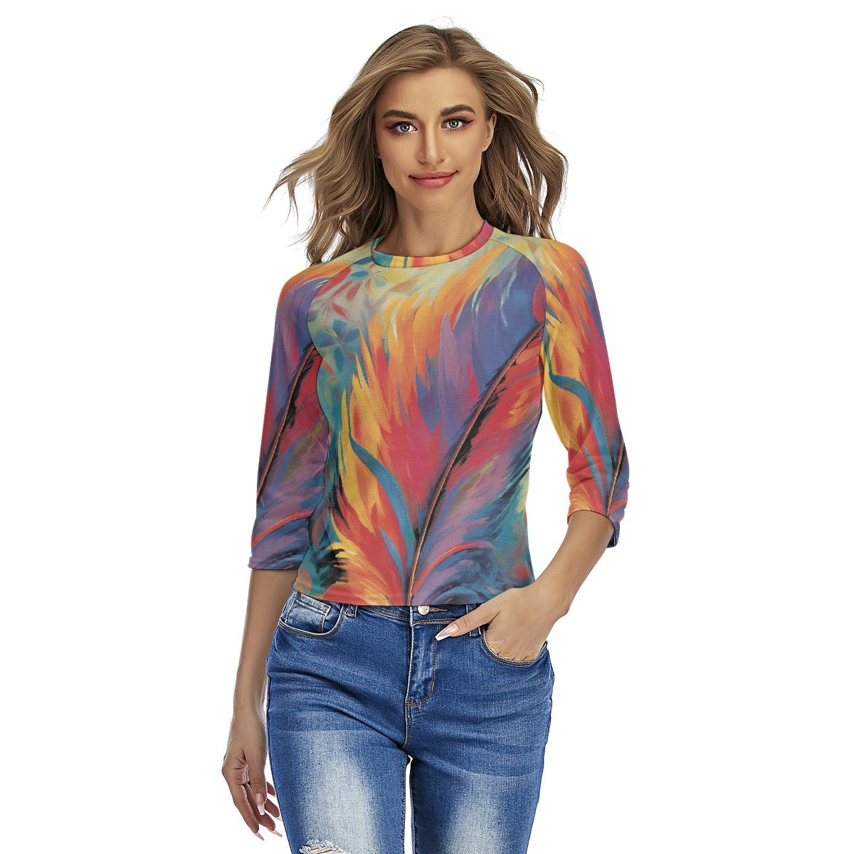 All-Over Print Women's Raglan Sleeves T-shirts