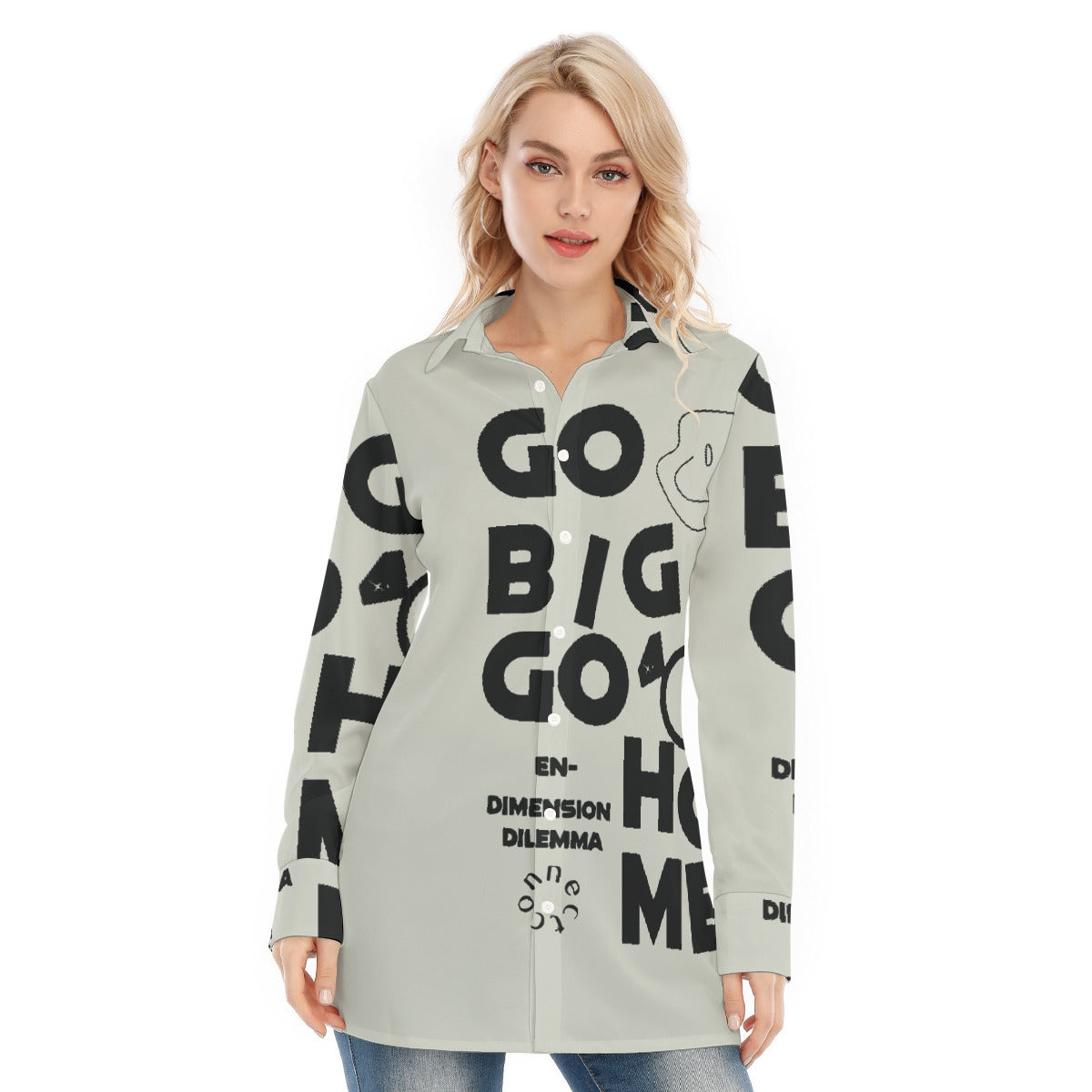 All-Over Print Women's Long Shirt