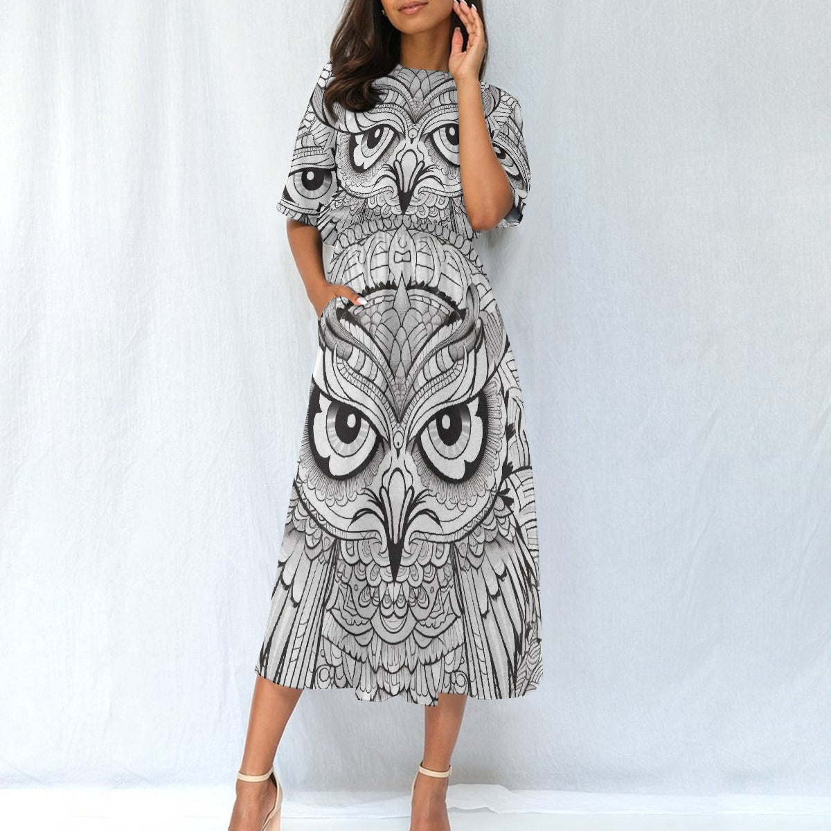 All-Over Print Women's Elastic Waist Dress