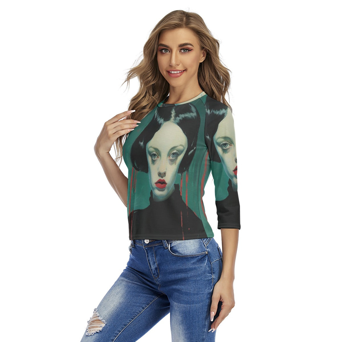 All-Over Print Women's Raglan Sleeves T-shirts