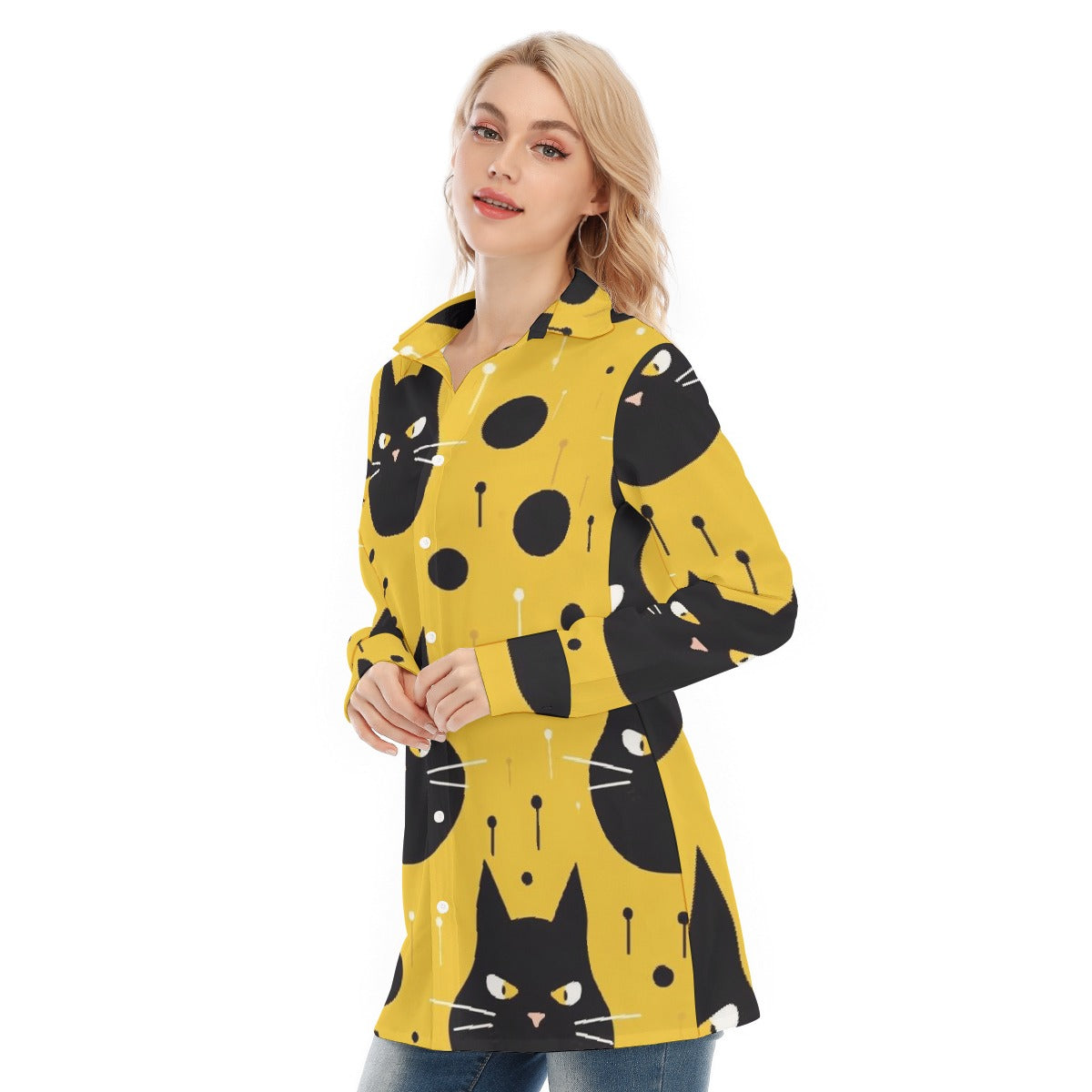 All-Over Print Women's Long Shirt