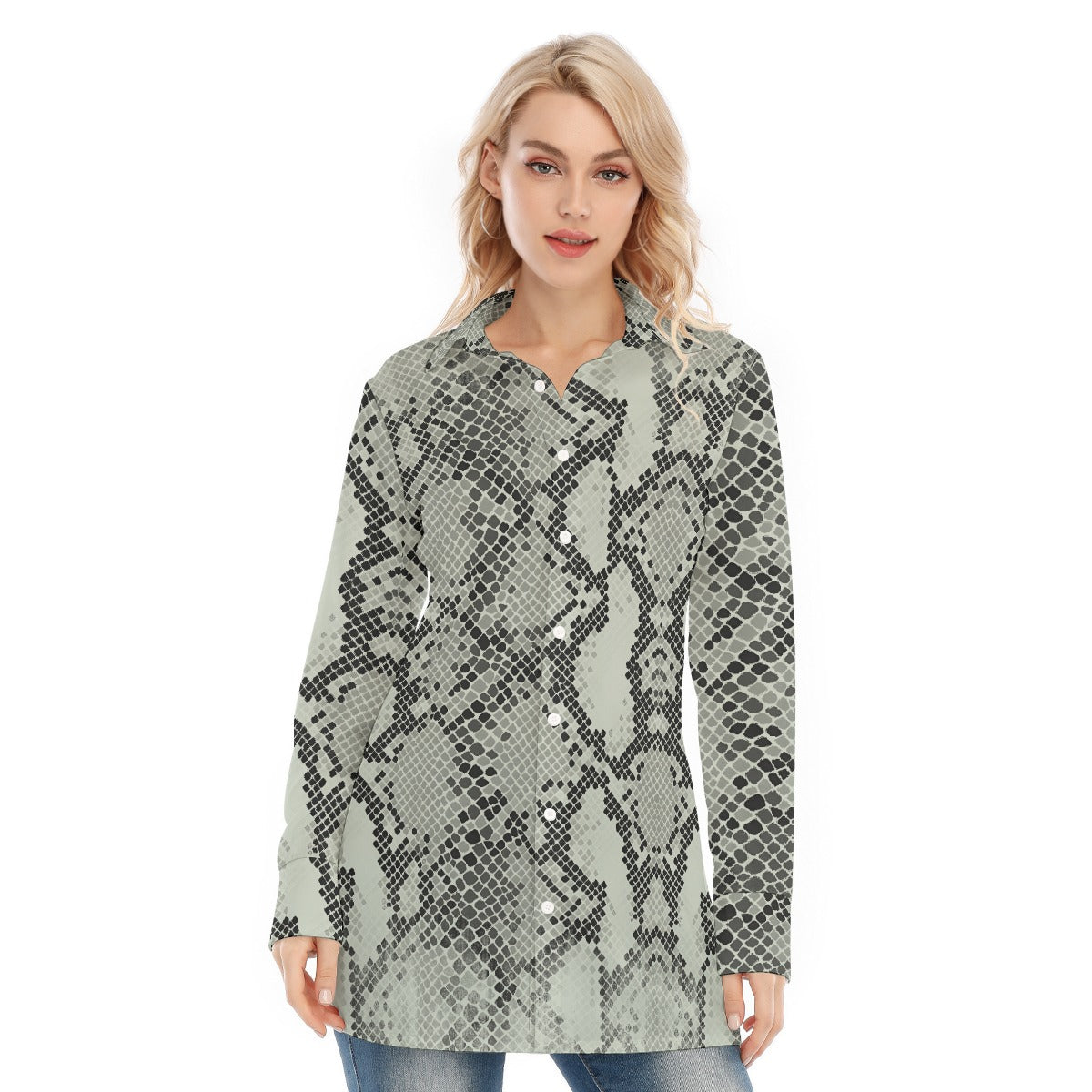 All-Over Print Women's Long Shirt