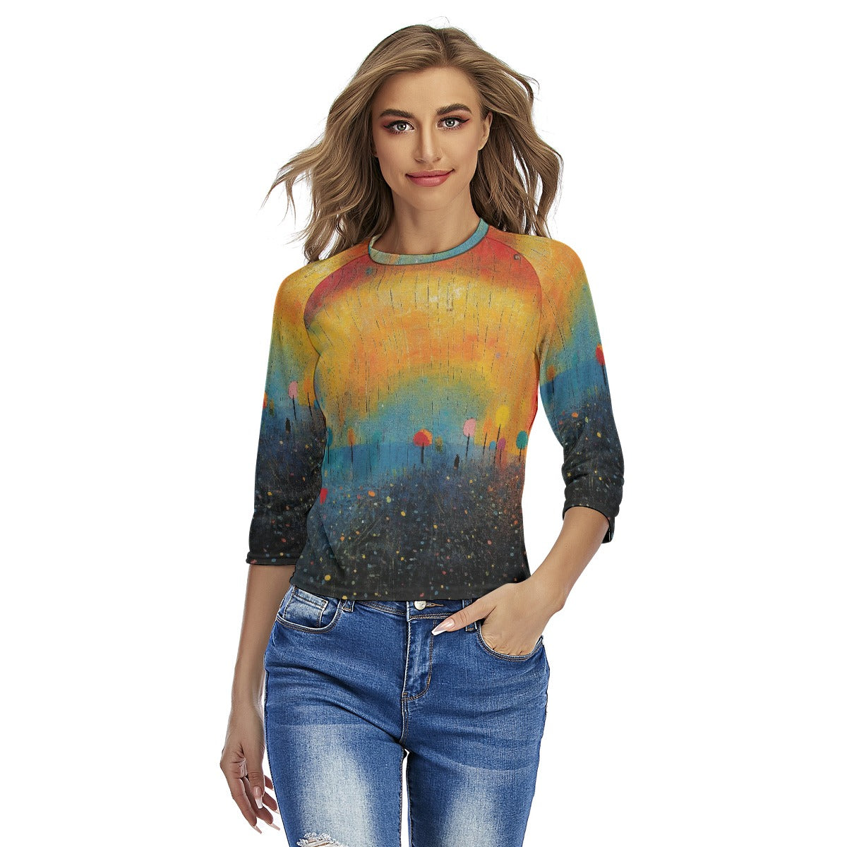 All-Over Print Women's Raglan Sleeves T-shirts