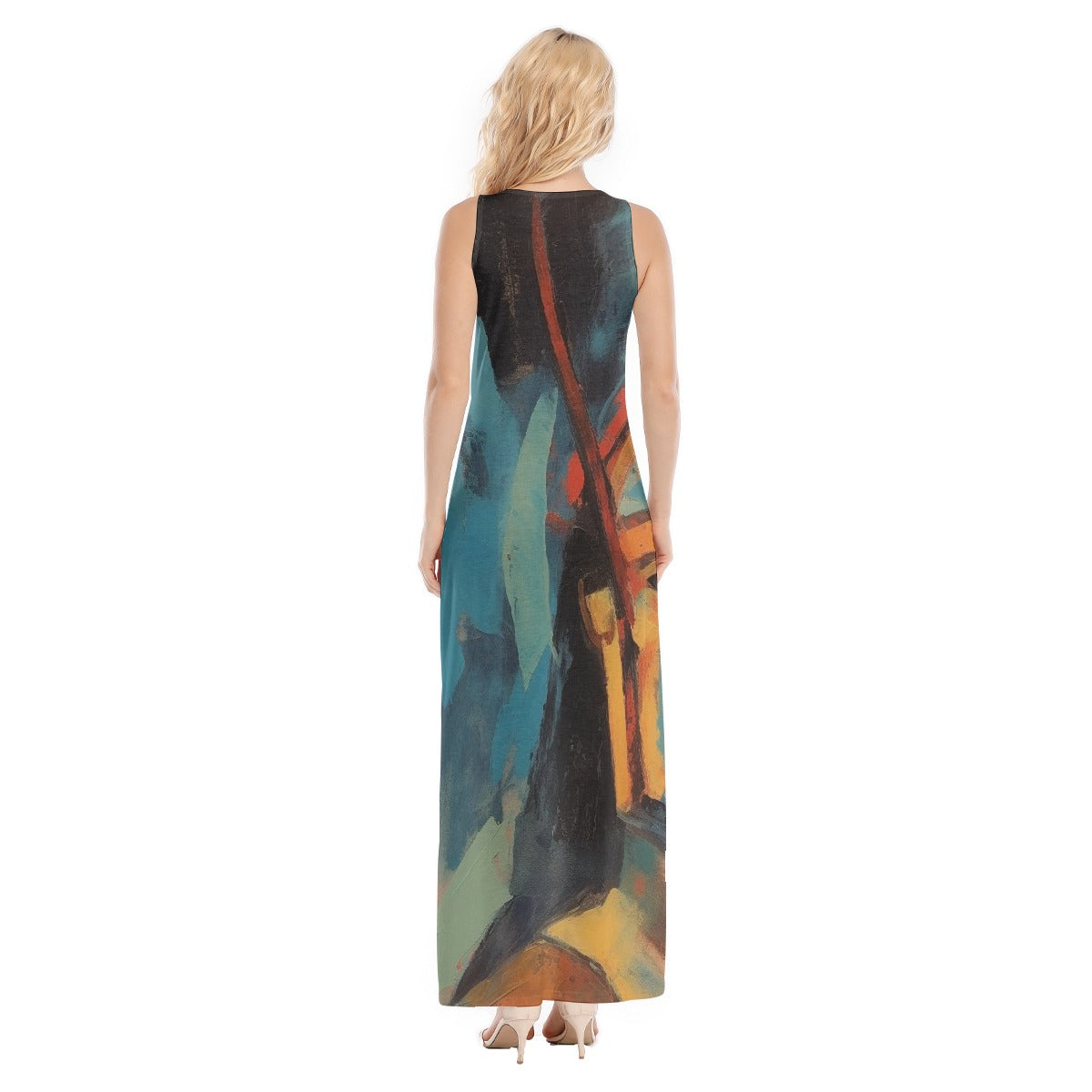 All-Over Print Women's Vest Dress | Length To Ankle