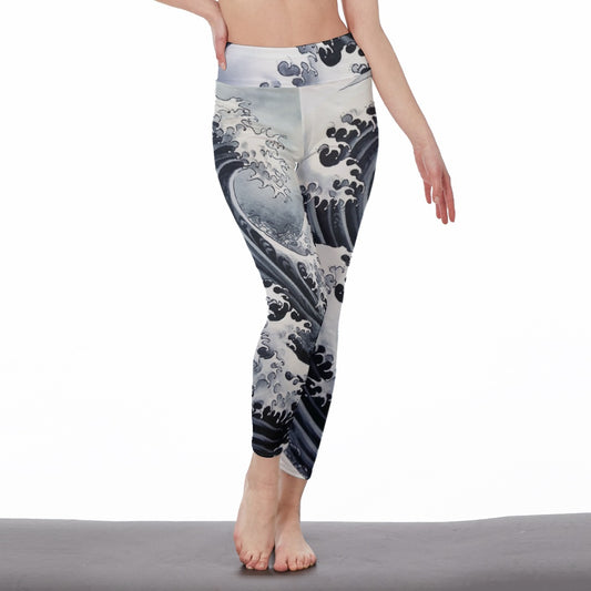 All-Over Print Women's High Waist Leggings | Side Stitch Closure