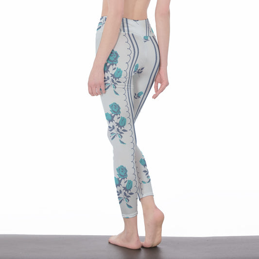 All-Over Print Women's High Waist Leggings | Side Stitch Closure