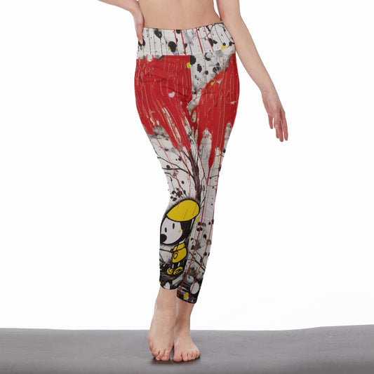 All-Over Print Women's High Waist Leggings | Side Stitch Closure