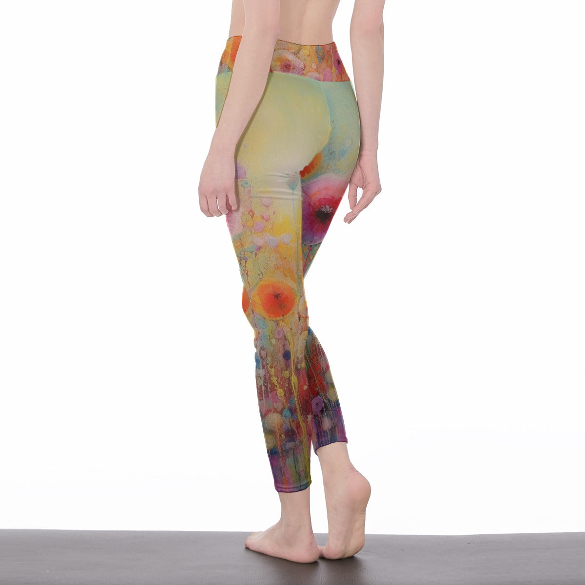 All-Over Print Women's High Waist Leggings | Side Stitch Closure