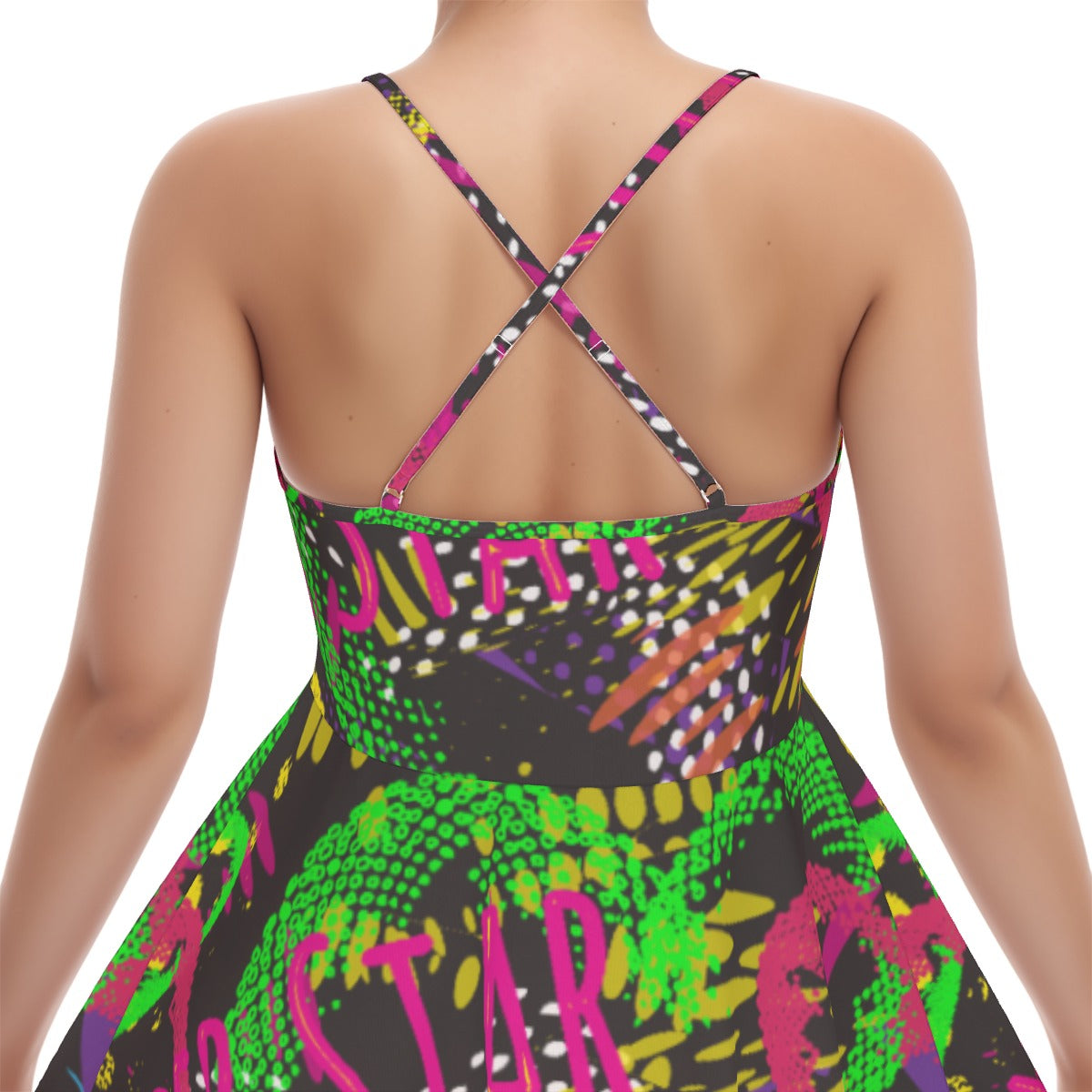 All-Over Print Women‘s Cross Cami Dress