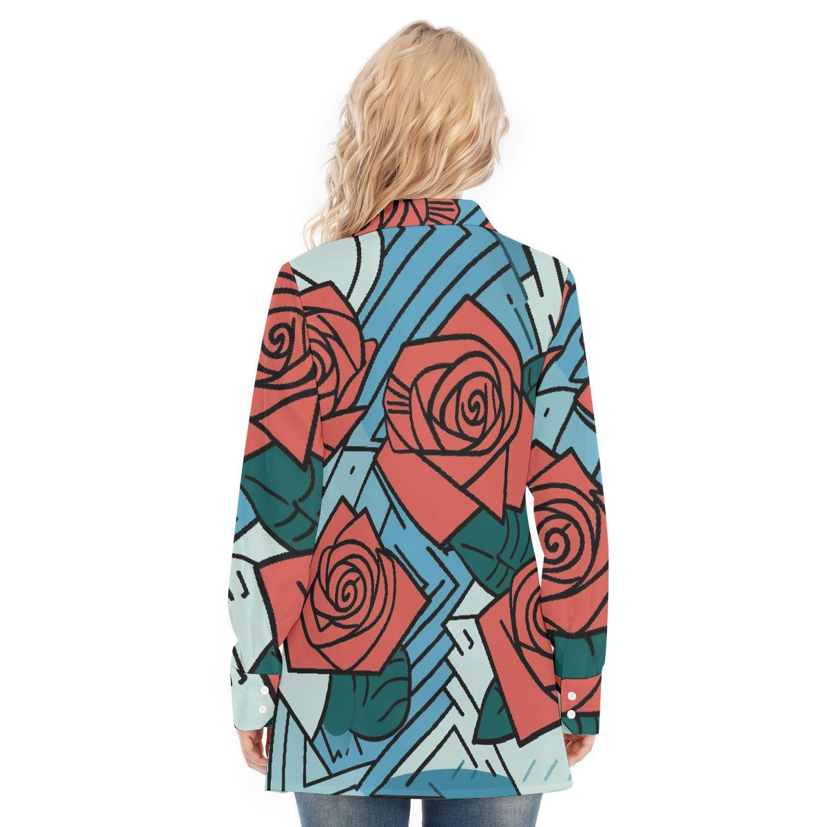 All-Over Print Women's Long Shirt