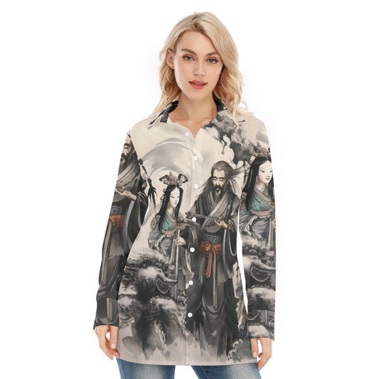 All-Over Print Women's Long Shirt