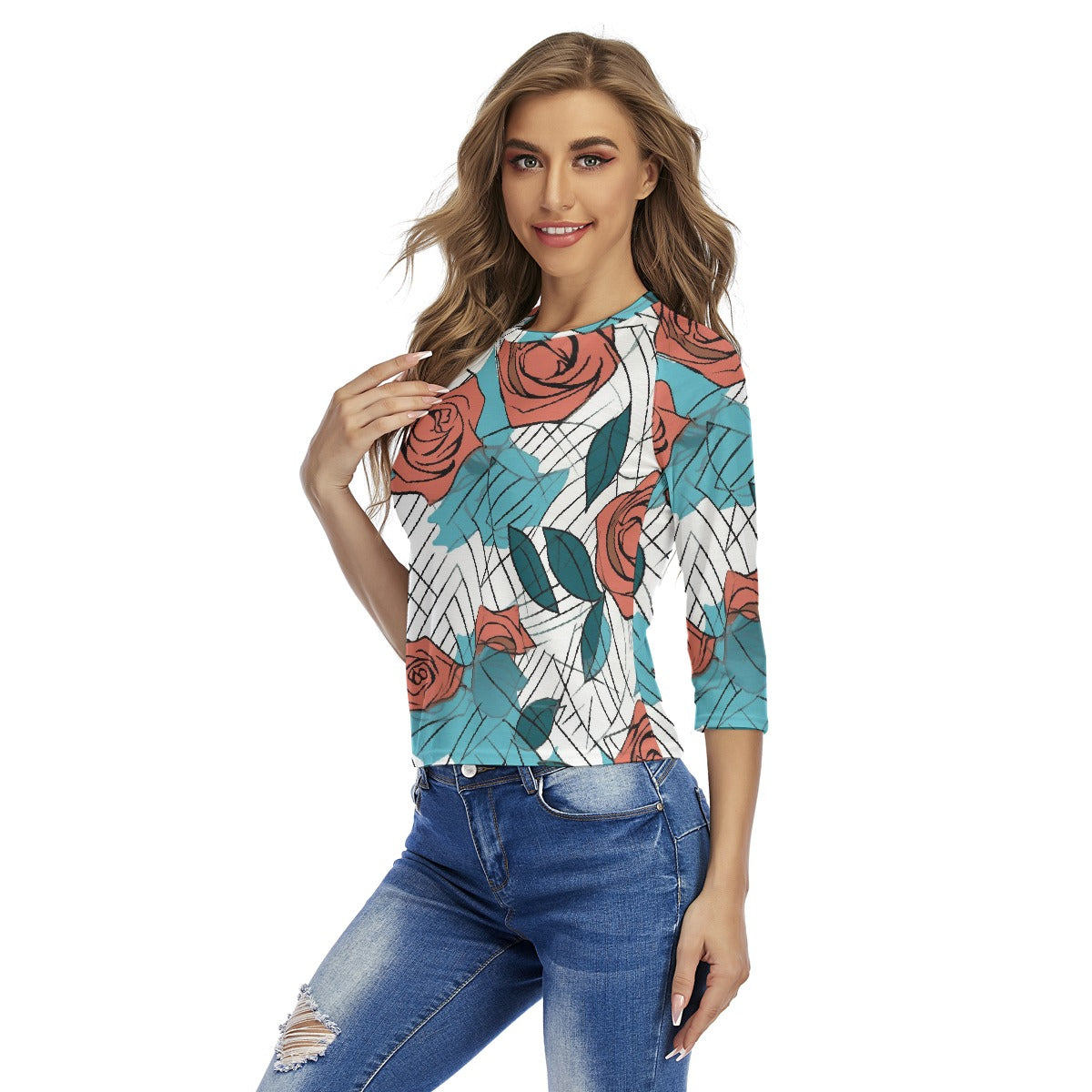 All-Over Print Women's Raglan Sleeves T-shirts