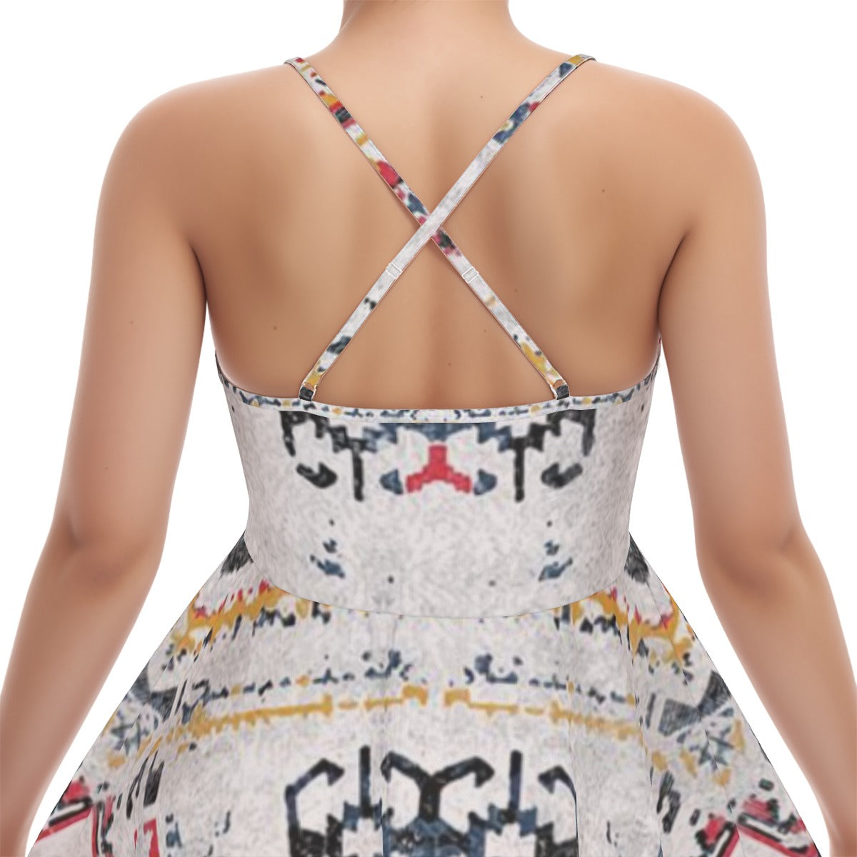 All-Over Print Women‘s Cross Cami Dress