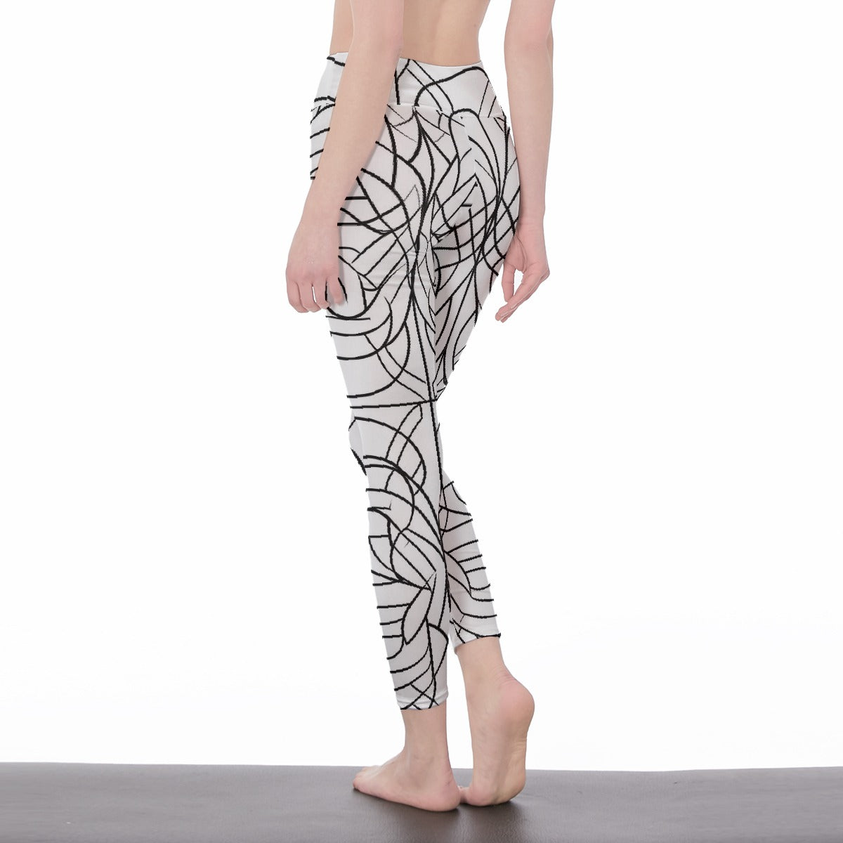 All-Over Print Women's High Waist Leggings | Side Stitch Closure