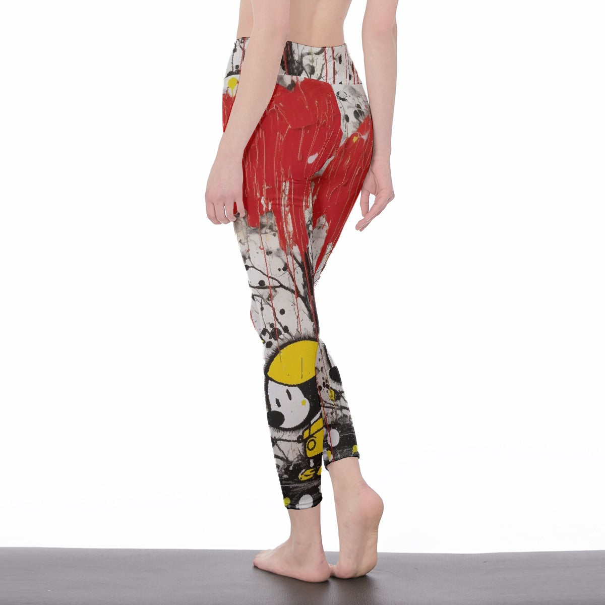 All-Over Print Women's High Waist Leggings | Side Stitch Closure