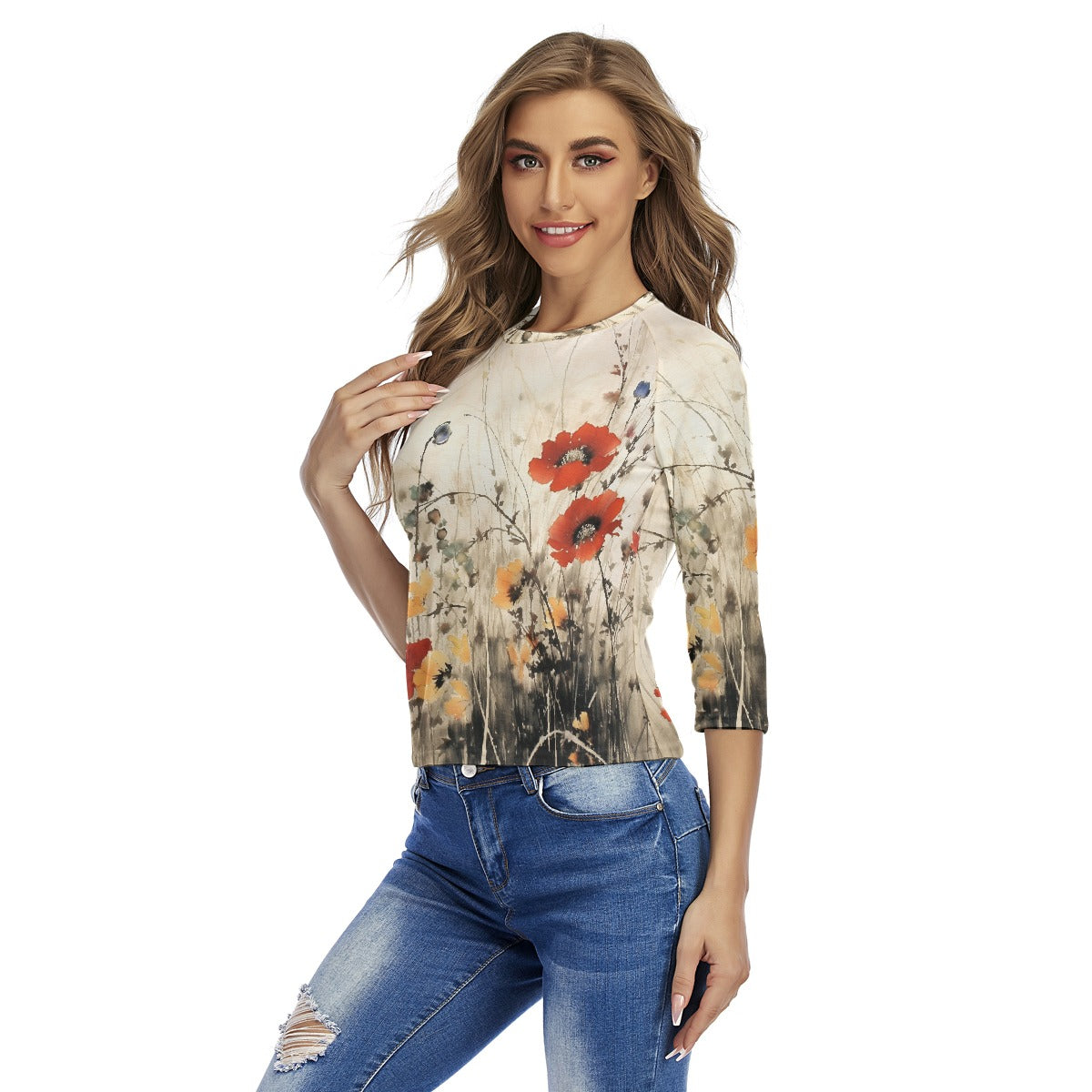 All-Over Print Women's Raglan Sleeves T-shirts